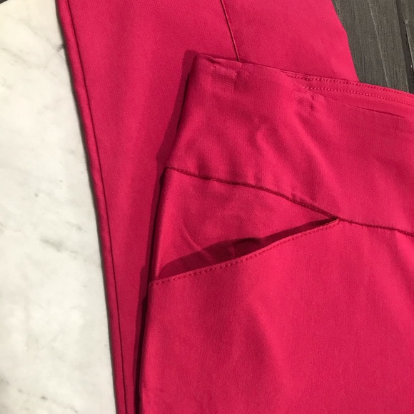 Petite Barbie Pink Pull On Slim Pants w Pockets - Picture 5 of 5